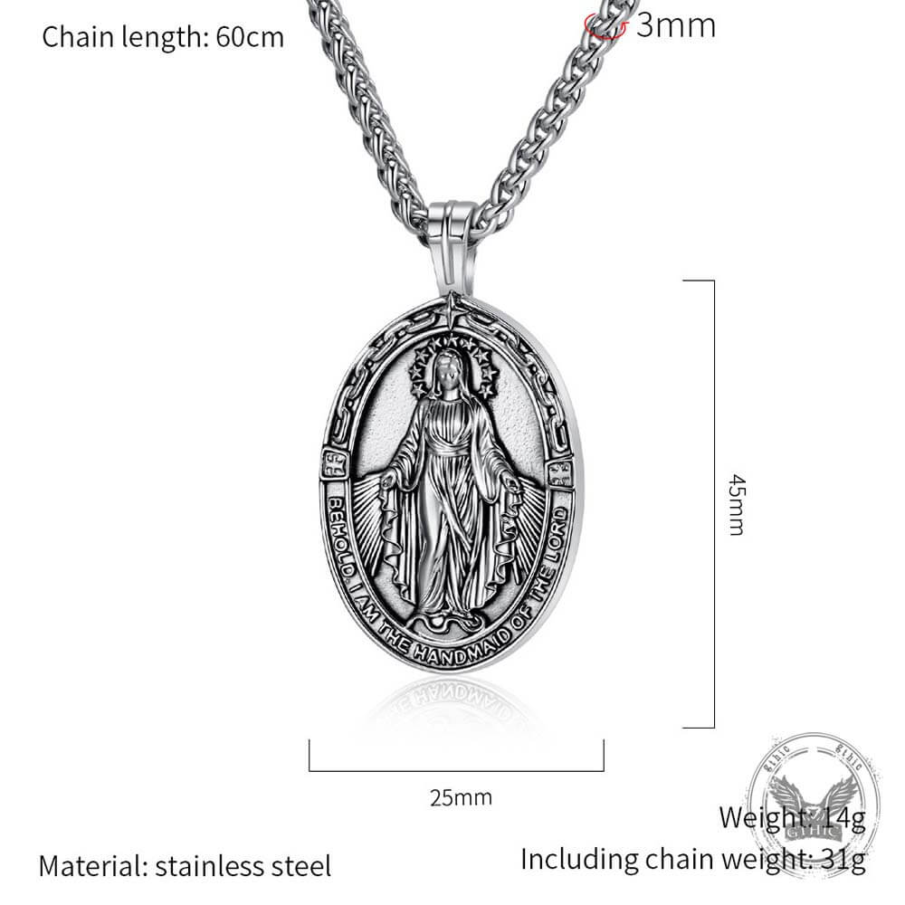 Virgin Mary Stainless Steel Religion Pendant