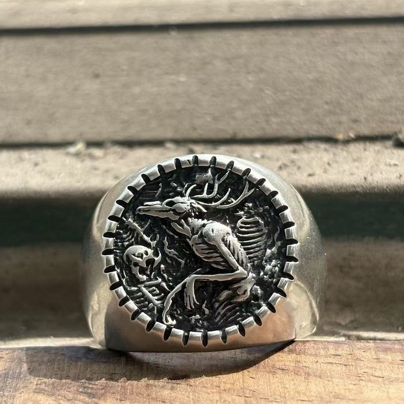 Wendigo Skeleton Sterling Silver Ring