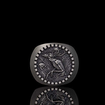 Wendigo Skeleton Sterling Silver Ring