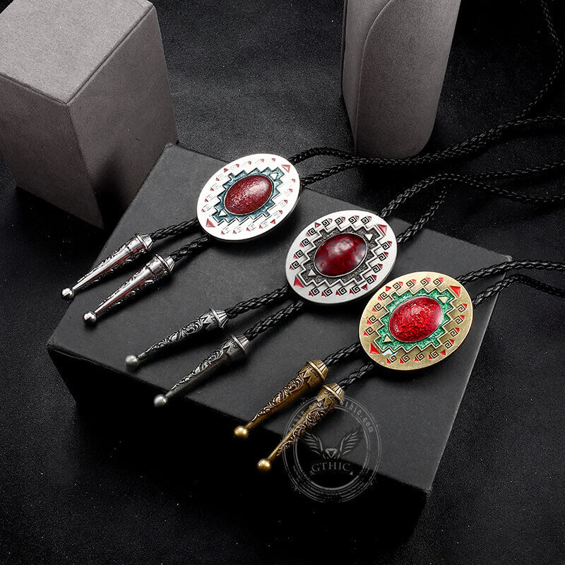 Western Totem Bolo Tie