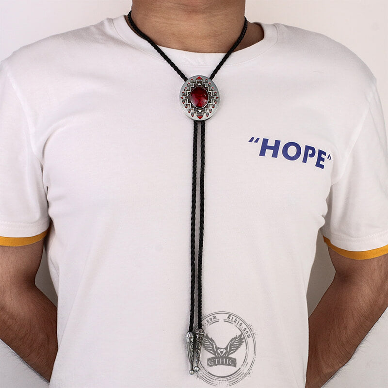 Western Totem Bolo Tie