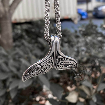 Whale Tail Stainless Steel Pendant