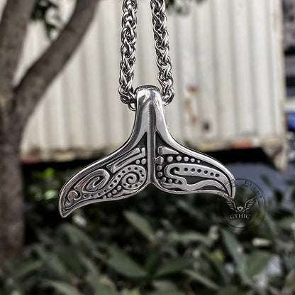 Whale Tail Stainless Steel Pendant