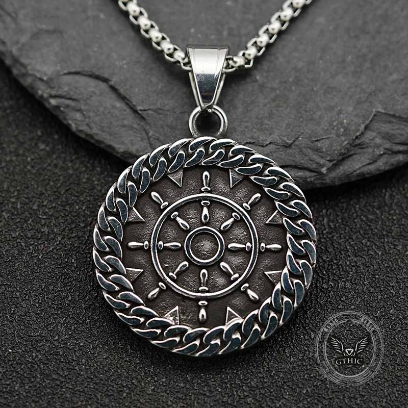 Wheel Anchor Stainless Steel Marine Pendant