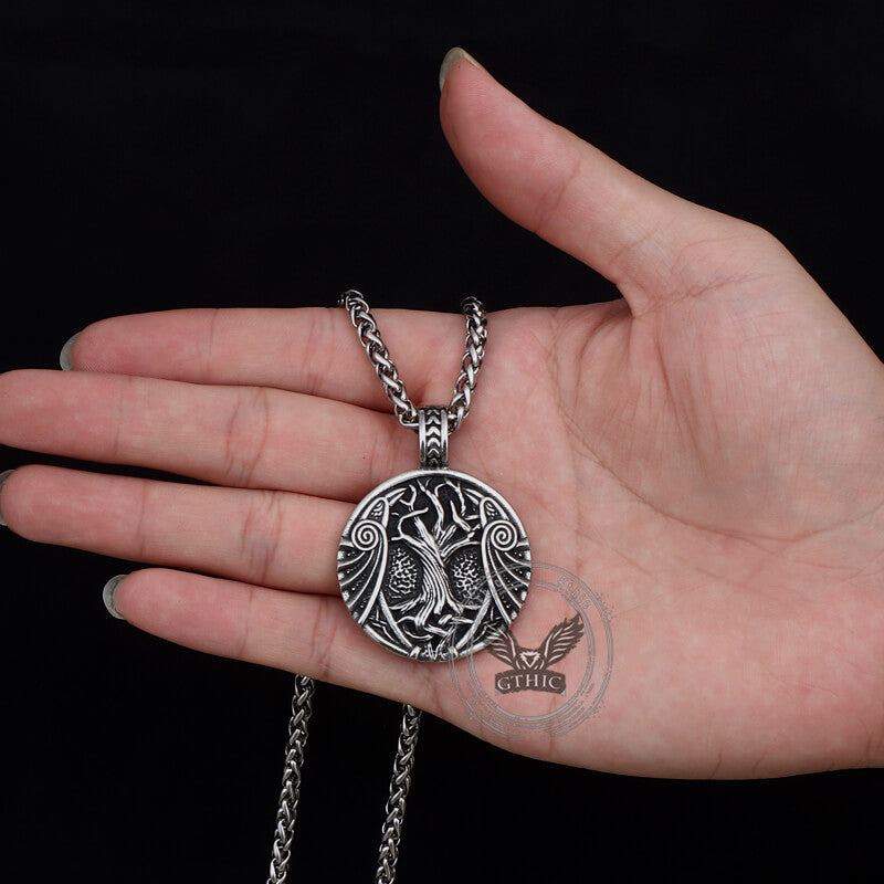 Yggdrasil Helm of Awe Stainless Steel Pendant