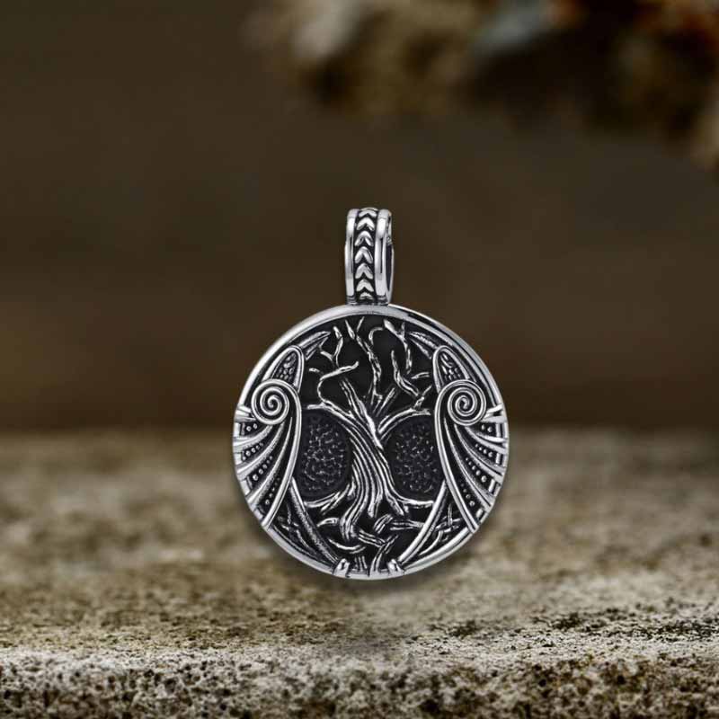 Yggdrasil Helm of Awe Stainless Steel Pendant