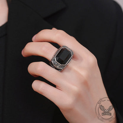 Zirconia Demon Eye Stainless Steel Skull Ring