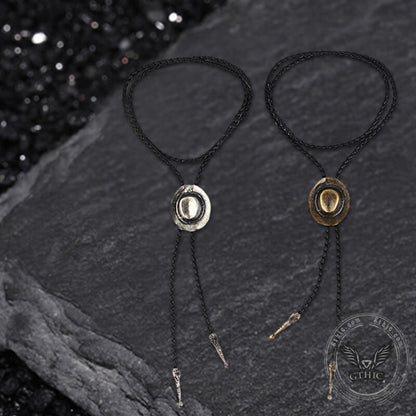 Western Cowboy Hat Design Alloy Bolo Tie