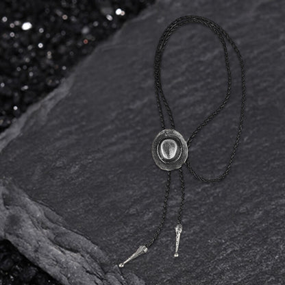 Western Cowboy Hat Design Alloy Bolo Tie