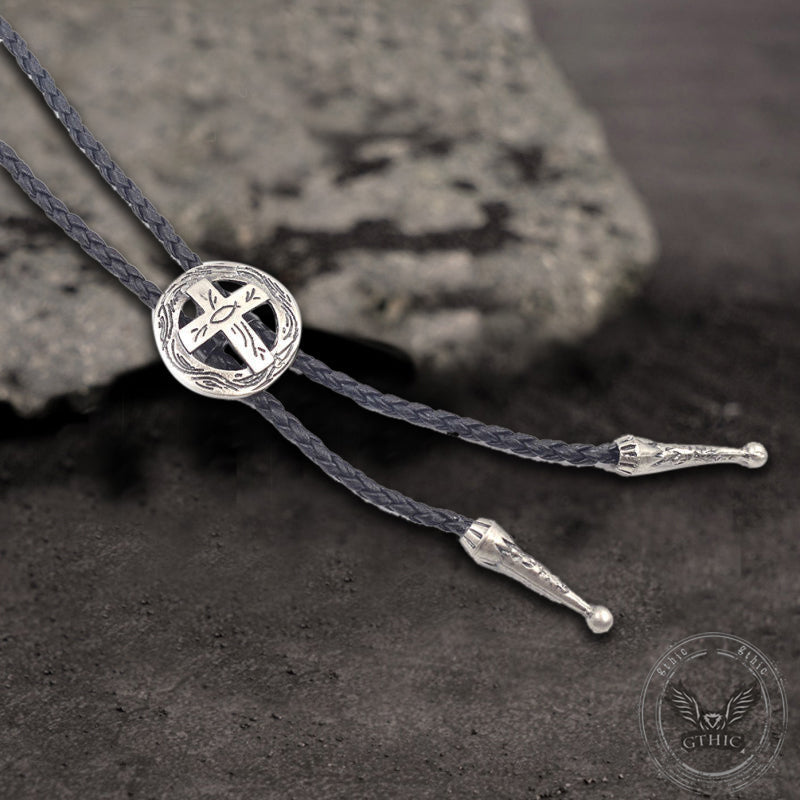 Western Cross Alloy Bolo Tie