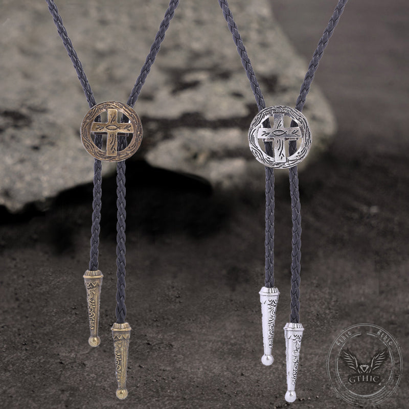 Western Cross Alloy Bolo Tie
