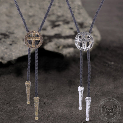 Western Cross Alloy Bolo Tie