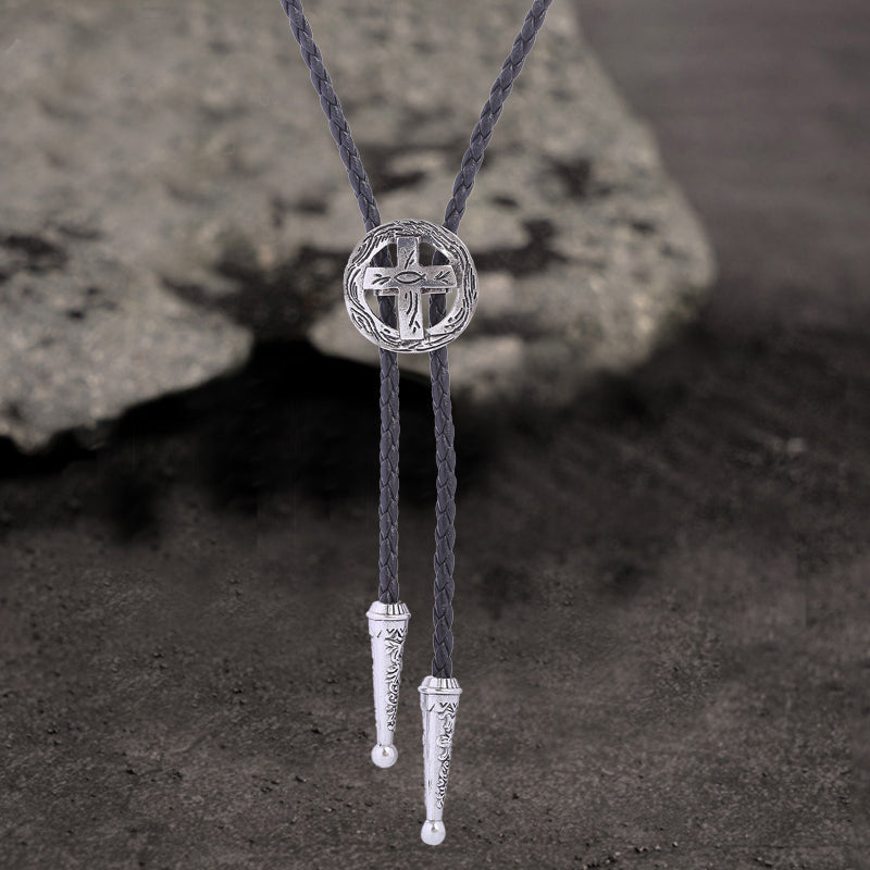 Western Cross Alloy Bolo Tie