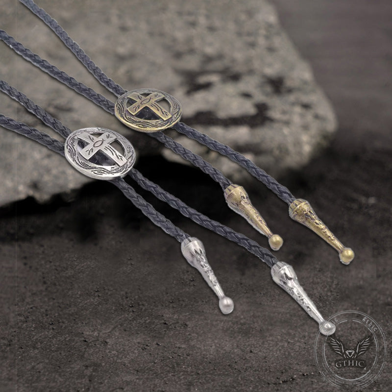 Western Cross Alloy Bolo Tie