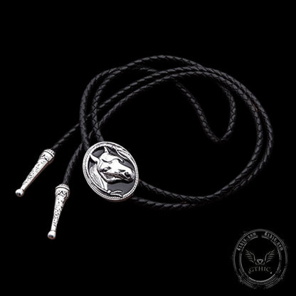 Western Horse Head Alloy Bolo Tie