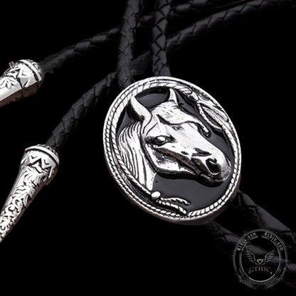 Western Horse Head Alloy Bolo Tie