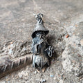 Wicked Wizard Sterling Silver Skull Pendant