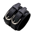 Wide Belt Genuine Leather Charm Bracelet / Alternative Rock Accessories