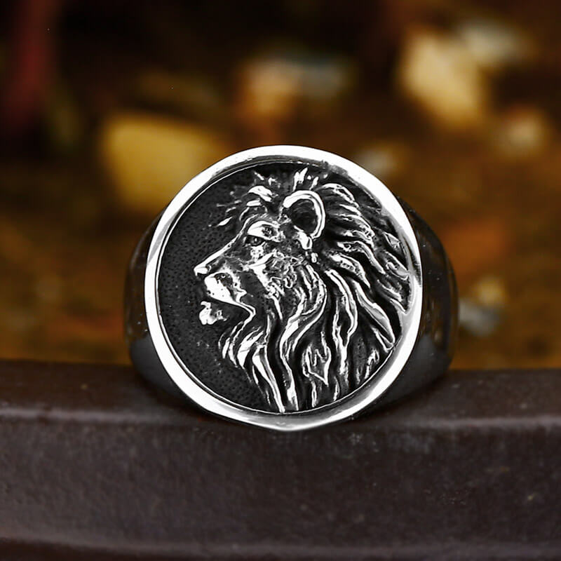 Wild Lion Stainless Steel Animal Ring