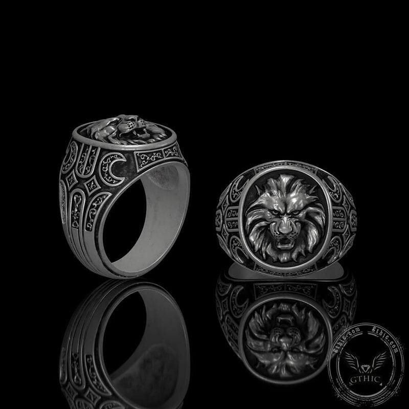 Wild Lion Sterling Silver Animal Ring