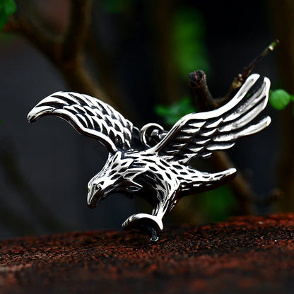 Winged Eagle Stainless Steel Pendant