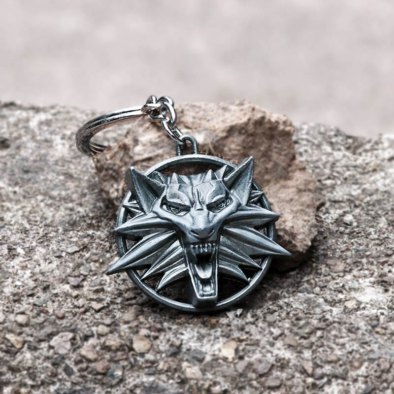 Witcher Wild Hunt Wolf Zinc Alloy Key Chain