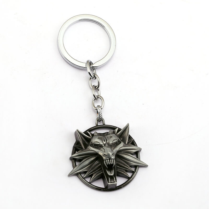 Witcher Wild Hunt Wolf Zinc Alloy Key Chain