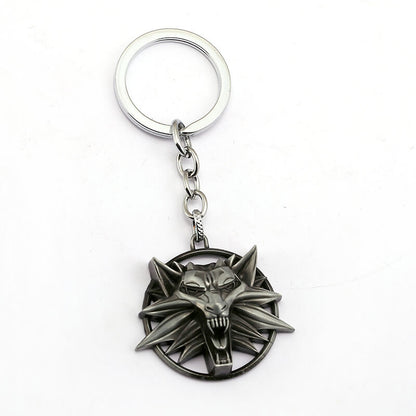 Witcher Wild Hunt Wolf Zinc Alloy Key Chain