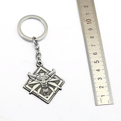 Witcher Wild Hunt Wolf Zinc Alloy Key Chain
