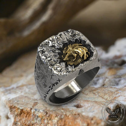Witcher Wolf Skull Sterling Silver Viking Ring