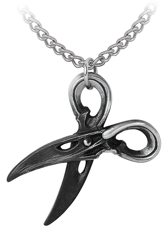 Witches Shears Pendant With Raven Beak Blades