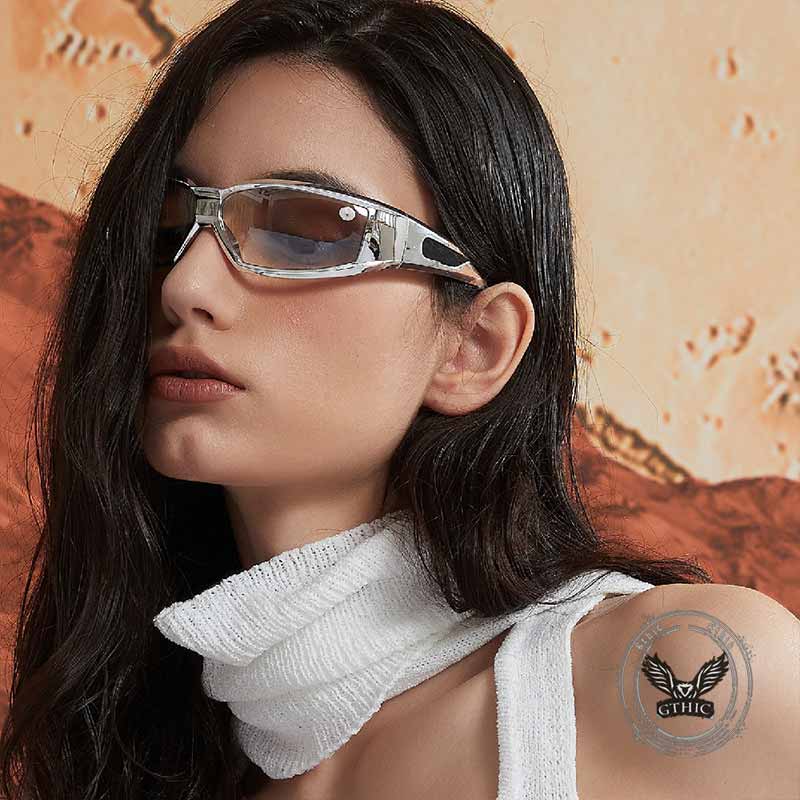 Y2k Future Style Large Frame Sunglasses