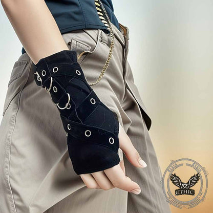Y2k Gothic Short Half-finger Sleeve Gloves