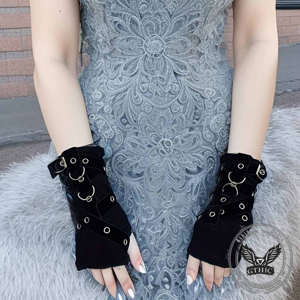 Y2k Gothic Short Half-finger Sleeve Gloves