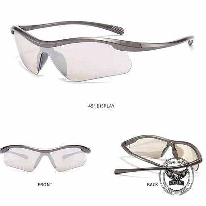 Y2k Half-frame Uv-proof Outdoor Punk Pc Sunglasses