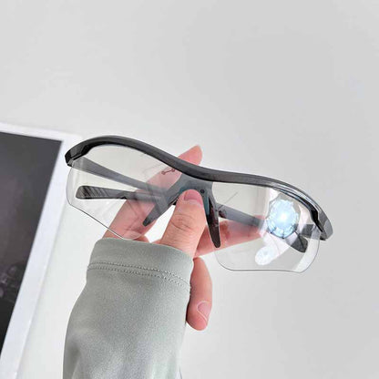 Y2k Half-frame Uv-proof Outdoor Punk Pc Sunglasses