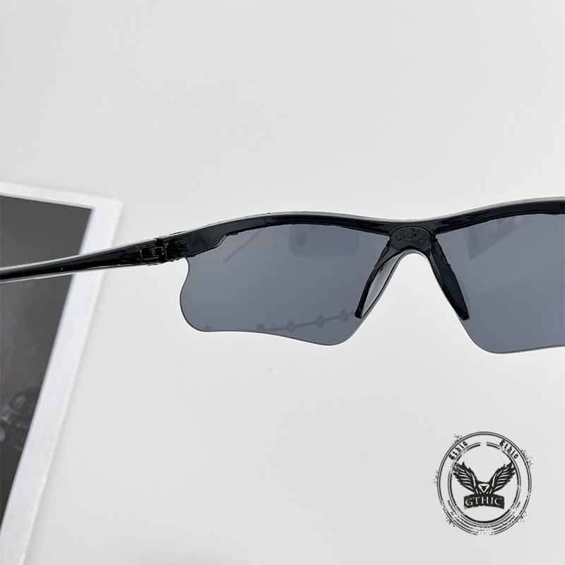 Y2k Half-frame Uv-proof Outdoor Punk Pc Sunglasses