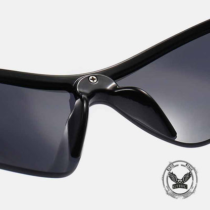 Y2k Half-frame Uv-proof Outdoor Punk Pc Sunglasses