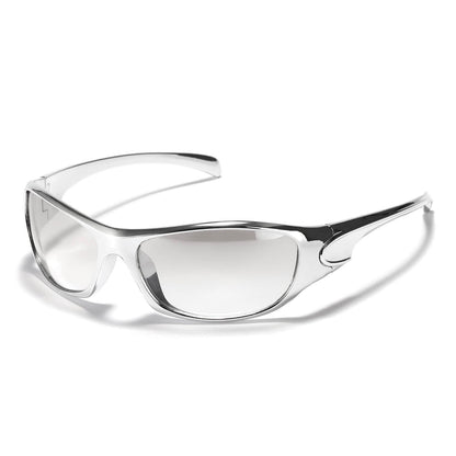 Y2k Millennial Color Uv-proof Square Frame Pc Sunglasses