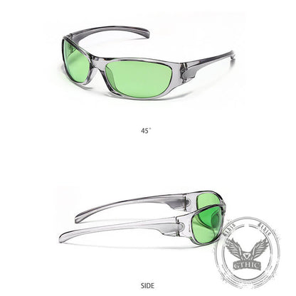 Y2k Millennial Color Uv-proof Square Frame Pc Sunglasses