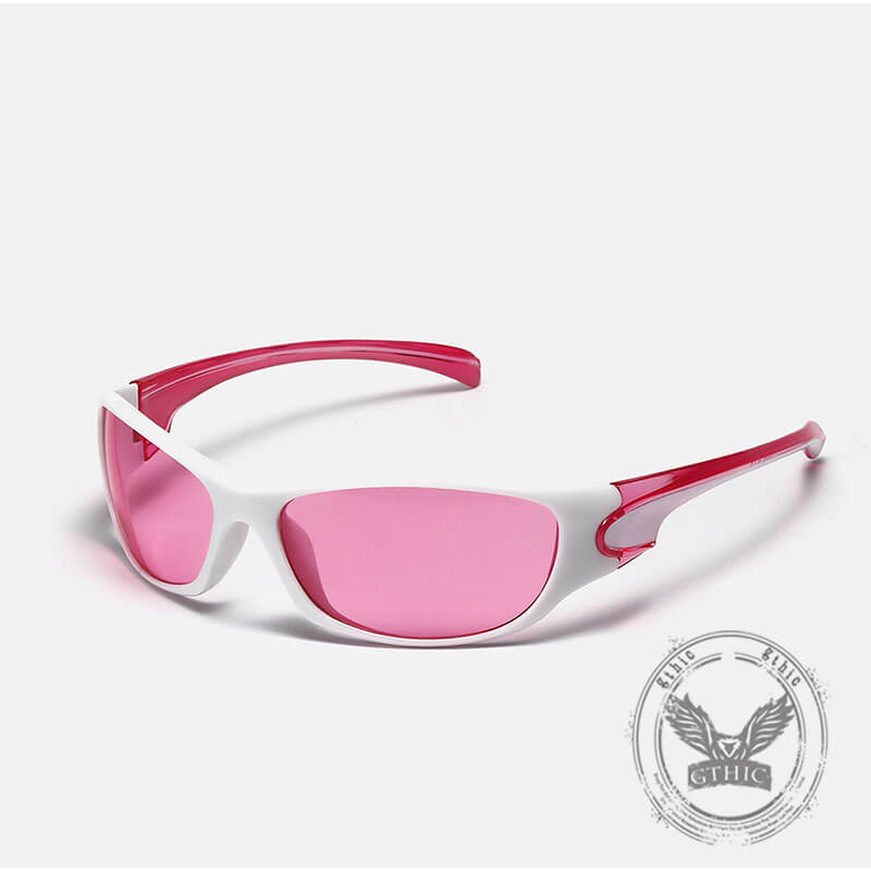Y2k Millennial Color Uv-proof Square Frame Pc Sunglasses