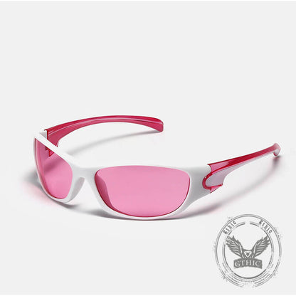 Y2k Millennial Color Uv-proof Square Frame Pc Sunglasses