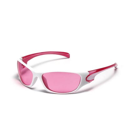Y2k Millennial Color Uv-proof Square Frame Pc Sunglasses
