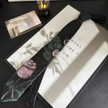Y2k Plant Animal Print Hand-tied Tie