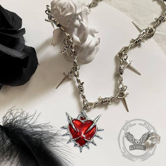 Y2k Love Sword Thorn Gothic Alloy Pendant