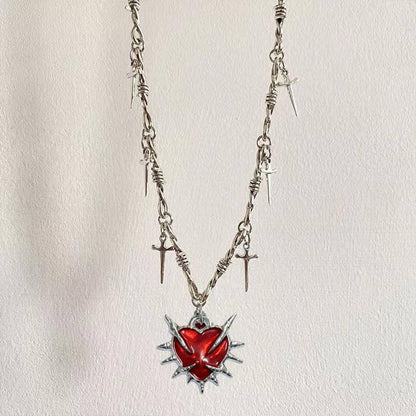 Y2k Love Sword Thorn Gothic Alloy Pendant