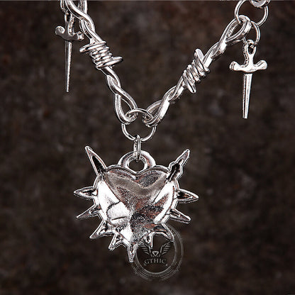 Y2k Love Sword Thorn Gothic Alloy Pendant